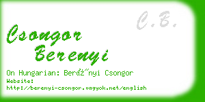 csongor berenyi business card